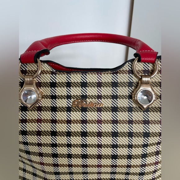 Handbag with Houndstooth Print - Picture 4 of 9
